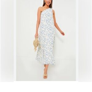 NWT Tuckernuck Hyacinth House XL Cream & Blue Seaside Sabine Dress